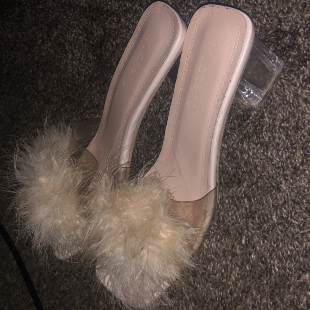 White Fur Heels